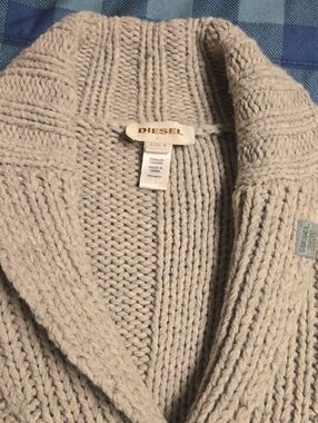 Diesel Men's Chunky Shawl Collar Cardigan - Beige